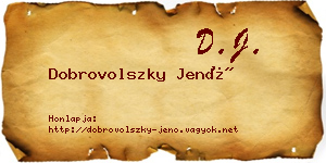 Dobrovolszky Jenő névjegykártya